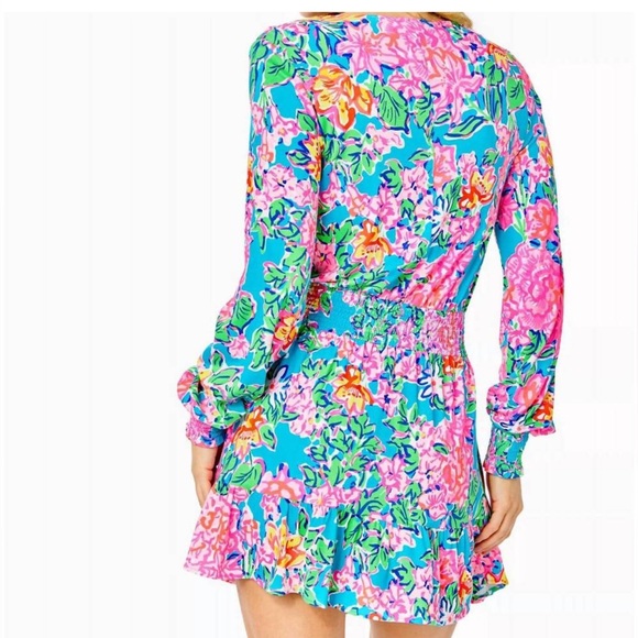 NWT ~ LILLY PULITZER Peggy Romper in Multi Rose to the Occasion Women’s L - Picture 3 of 9